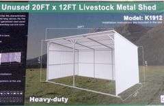 E-471 Livestock Metal Shed 20' x 12'
