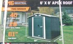 E-521 TMG Apex Roof Metal Shed