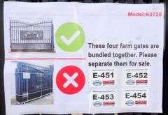 E-453 One Set Metal Driveway Gates