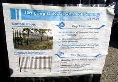 E-972 Unused Galvanized Steel Fencing