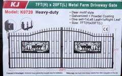 E-455 One Set Metal Driveway Gates
