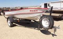 E-703  14' Aluminum Boat + Trailer