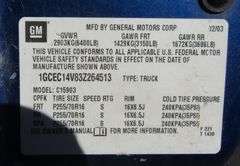 E-1003 2003 Chevy 1/2 Ton Pickup