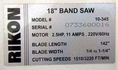 E-141 Rikon Band Saw