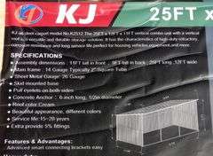 E-476 Livestock Metal Shed 25' x 12'