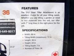 E-227 Wolverine Skid Steer Tiller