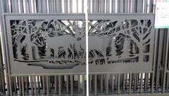 E-454 One Set Metal Driveway Gates