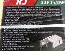 E-483 Double Garage Steel Barn Shed 33' x 25'