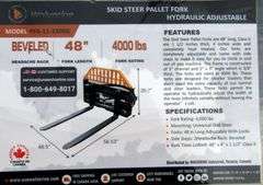 E-186 Wolverine Hydraulic Slide SS Pallet Forks