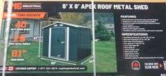 E-521 TMG Apex Roof Metal Shed
