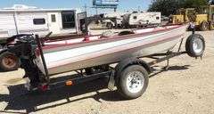 E-703  14' Aluminum Boat + Trailer