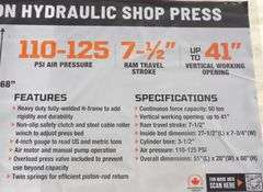 E-527 TMG Hydraulic Shop Press