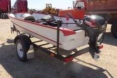 E-703  14' Aluminum Boat + Trailer