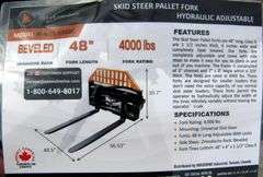 E-187 Wolverine Hydraulic Slide SS Pallet Forks