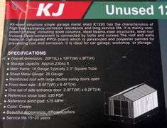 E-473 Single Garage Metal Shed 12' x 20'