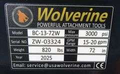 E-235 Unused Wolverine Skid Steer Brush Cutter