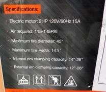 E-541 TMG Tilt Back Tire Changer / Bead Breaker