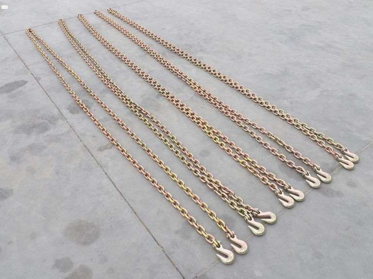P-564  Chains w/Hooks  (5) 3/8"x20'