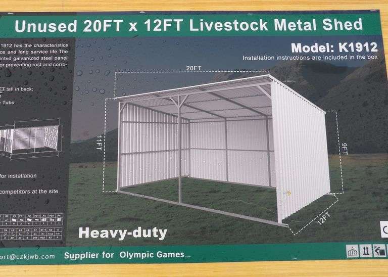 P-256 Livestock Metal Shed