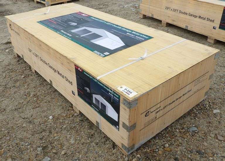 P-254  Double Garage Metal Shed