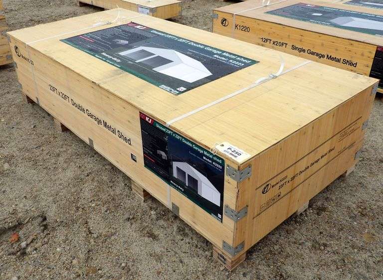 P-250  Double Garage Metal Shed