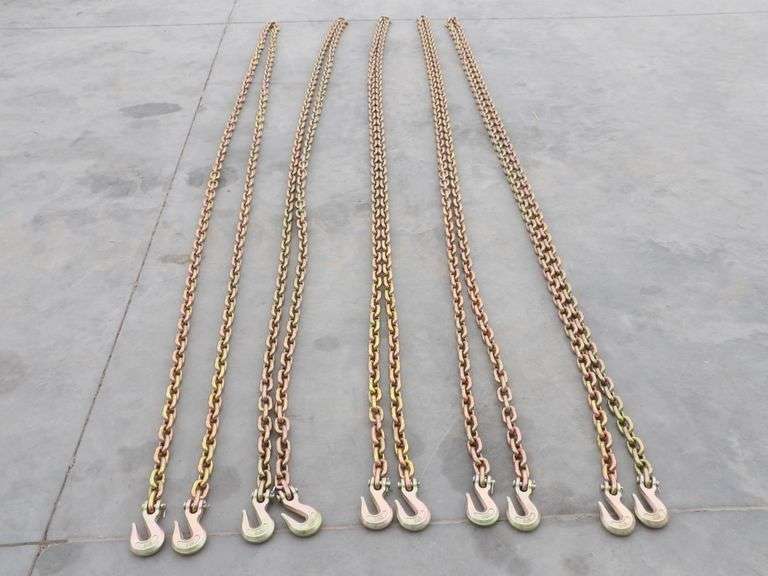 P-564  Chains w/Hooks  (5) 3/8"x20'