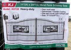 P-268  Metal Farm Driveway Gate  / One Set