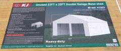 P-242  Double Garage Metal Shed