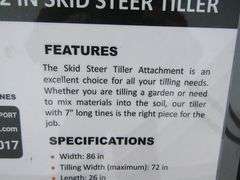 P-443  Wolverine 72" Skid Steer Tiller