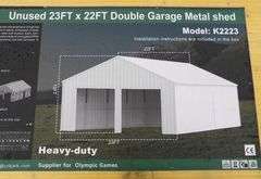 P-250  Double Garage Metal Shed