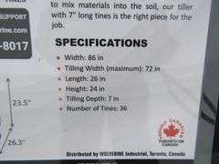 P-443  Wolverine 72" Skid Steer Tiller