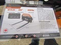 P-494  Wolverine Skid Steer Hydraulic Pallet Forks