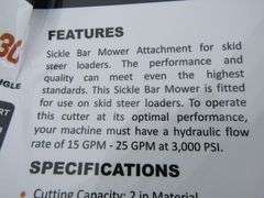 P-445  Wolverine Skid Steer Sickle Bar Mower