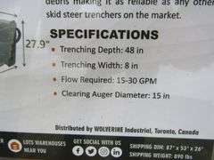 P-547  Wolverine Skid Steer Trencher