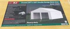 P-254  Double Garage Metal Shed