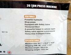 P-472  20 Ton Shop Press