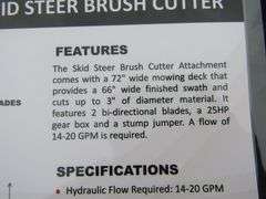 P-489 Wolverine Skid Steer Brush Mower