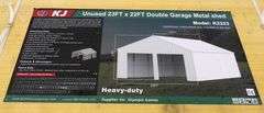 P-250  Double Garage Metal Shed