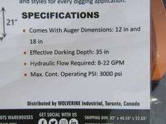 P-470  Wolverine Skid Steer Auger