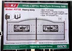 P-268  Metal Farm Driveway Gate  / One Set