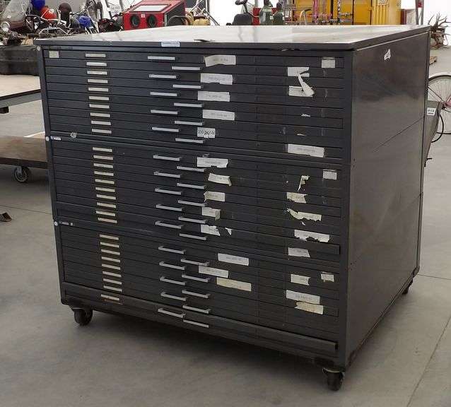 R-1138 Rolling Map/Document File Cabinet
