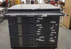 R-1138 Rolling Map/Document File Cabinet