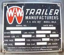 R-1283 1992 W-W Stock Trailer