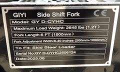 R-1036 Skid Steer Forks & Mast