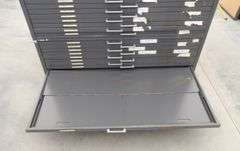 R-1138 Rolling Map/Document File Cabinet