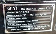 R-949 Skid Steer Plate Grappler