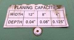 U-217 Central Machinery Planer