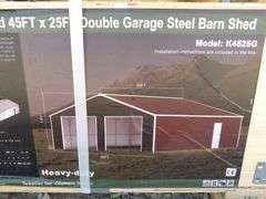U-299 UNUSED Double Garage Metal Shed