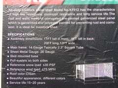 U-281 UNUSED Metal Livestock Shed