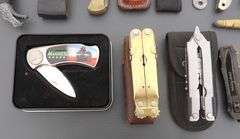 U-1305  Leatherman's + Swiss Army + Knives (24)